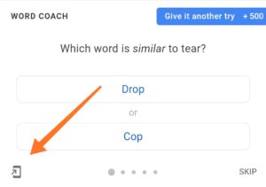 Google Word Coach Exit